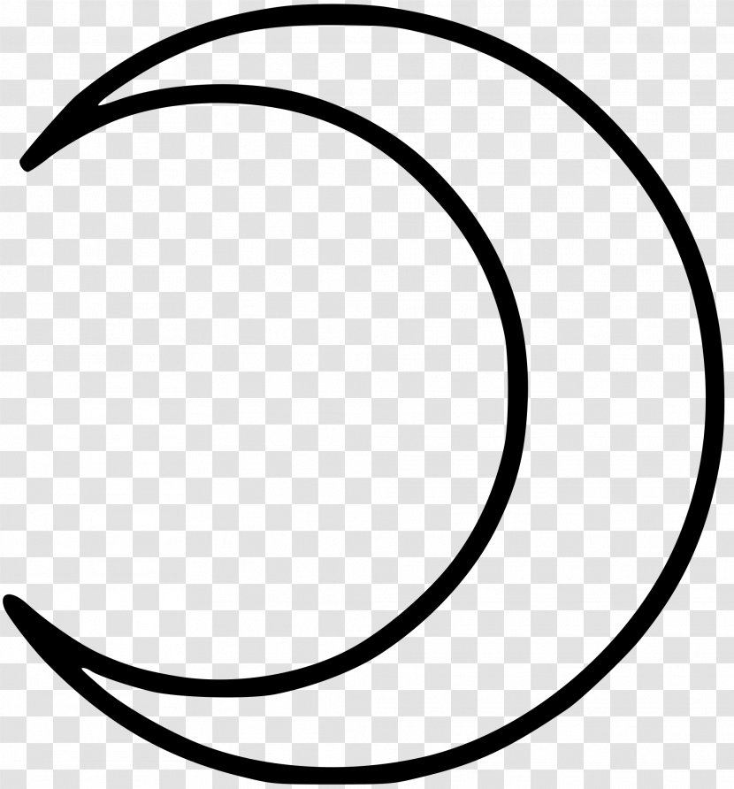 Moon Drawing Symbol Crescent Lunar Phase - Silhouette - Croissant Transparent PNG