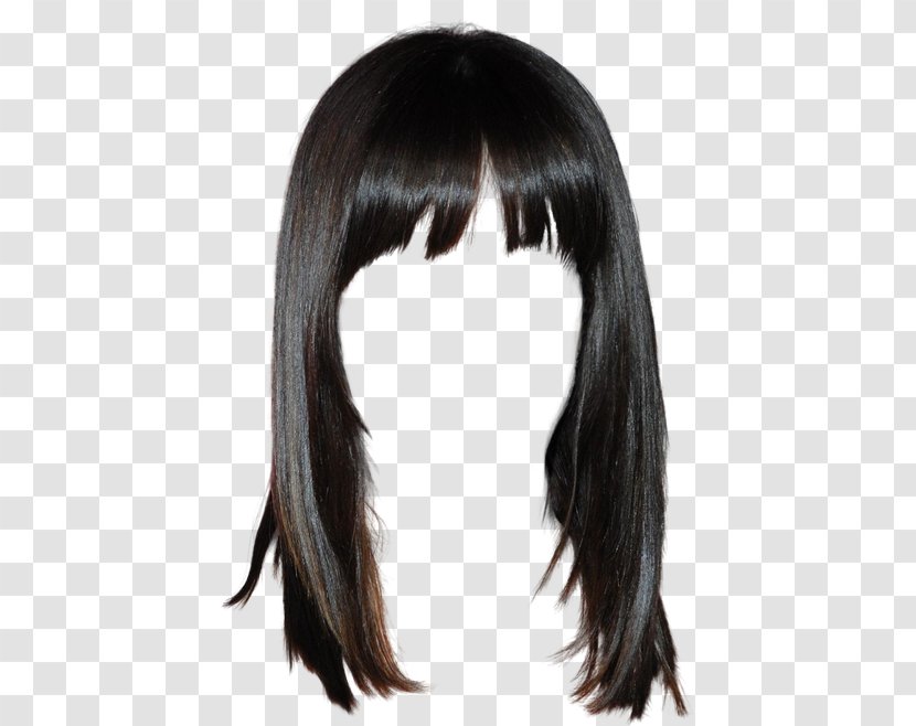 Lace Wig Hairstyle Long Hair - Step Cutting - Western Style Black Free To Pull The Material Transparent PNG