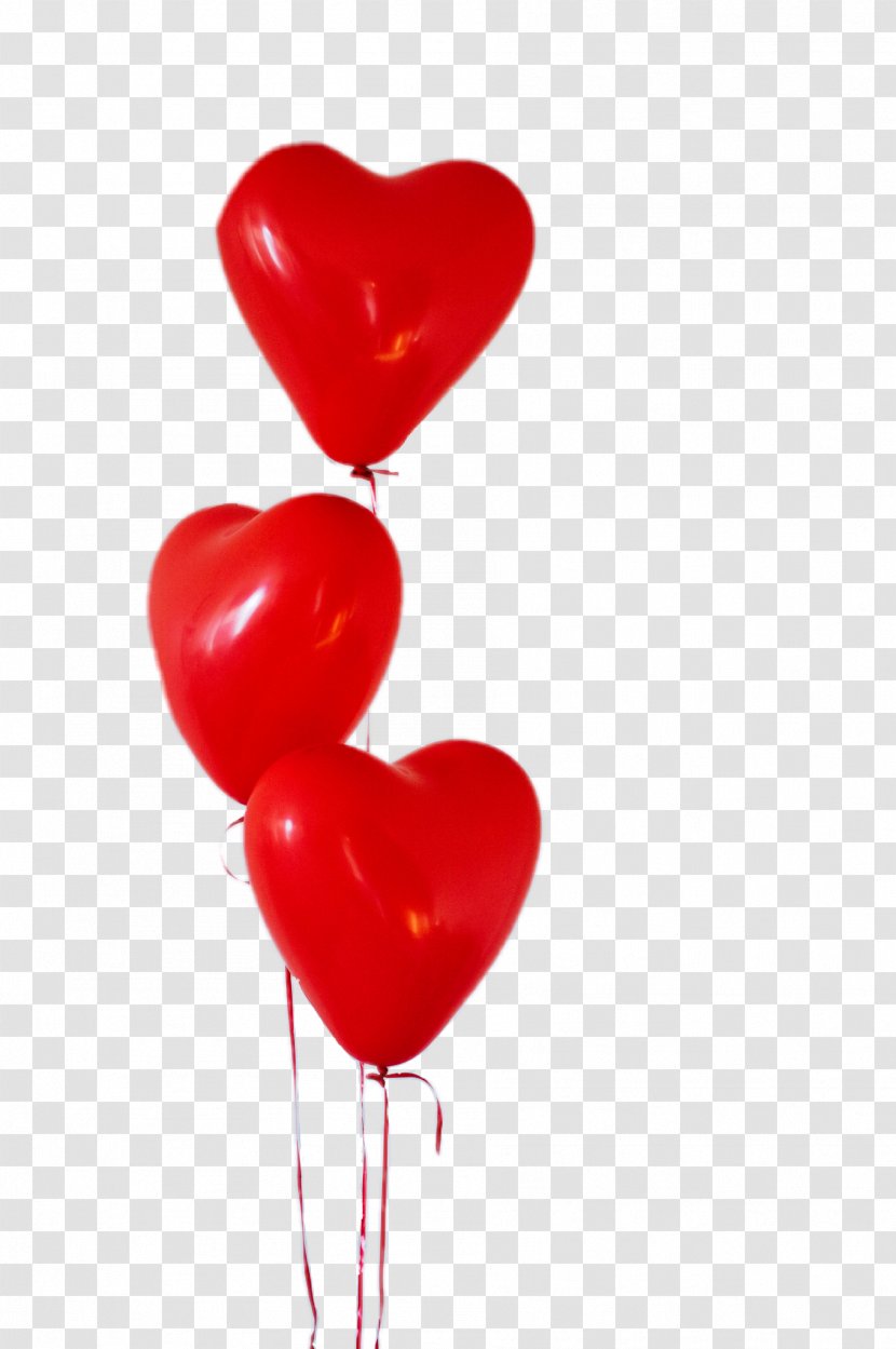 Balloon Heart Valentine's Day - Red - Confetti Transparent PNG