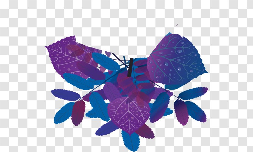 Watercolor Painting - Butterfly - Colorful Leaves Transparent PNG