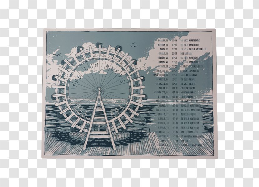 Poster Screen Printing A Small Print Shop The Lumineers - Grey - Ferris Wheel Transparent PNG