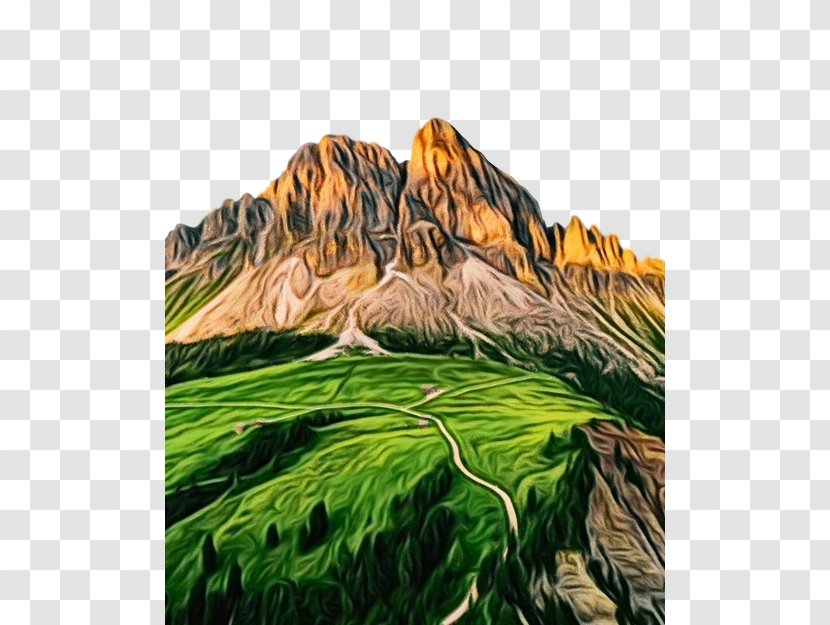 Nature Grass Mountainous Landforms Natural Landscape Tree - Mountain - Geological Phenomenon Rock Transparent PNG