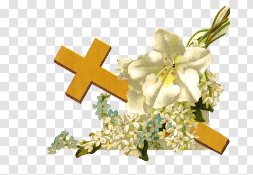 Christian Cross Flower Clip Art - Yellow Transparent PNG
