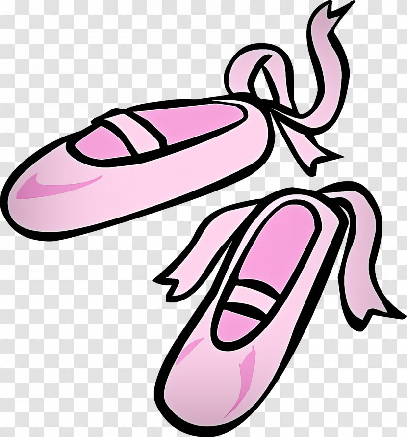Footwear Pink Clip Art Shoe Ballet - Line Transparent PNG