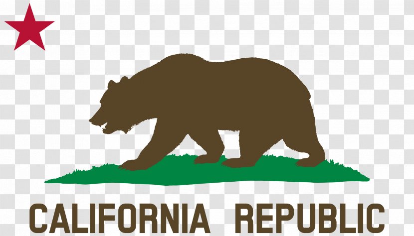 Flag Of California Republic State - Carnivoran Transparent PNG