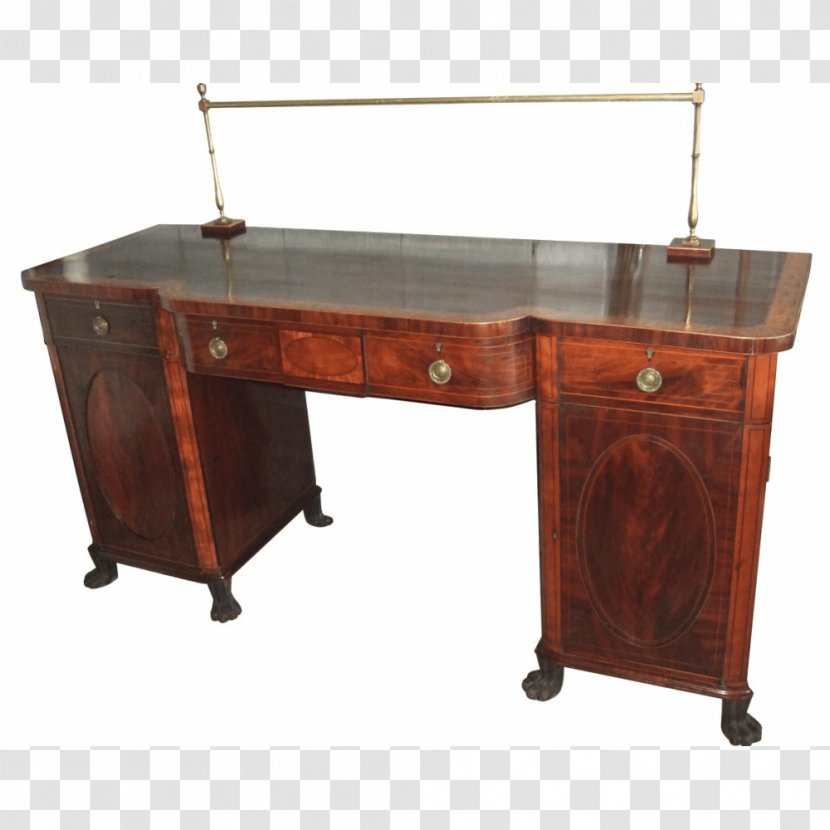 Bernardi's Antiques Mahogany Desk Cabinetry - Silhouette - Antique Transparent PNG