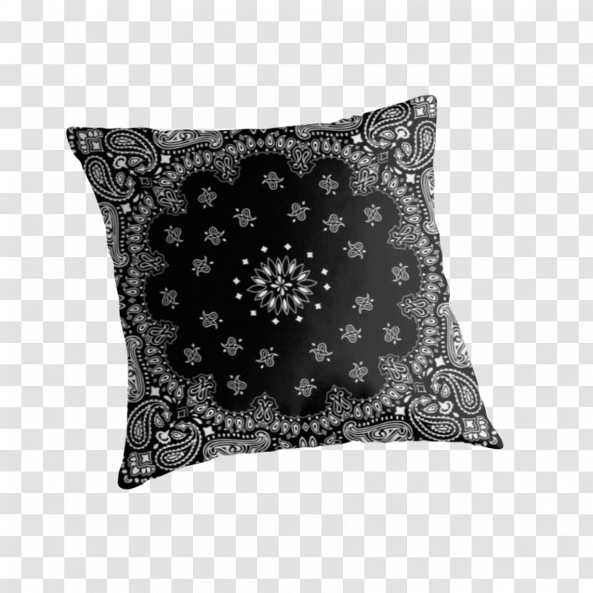 T-shirt Canvas Print Printing Throw Pillows - Tshirt - Black Bandana Transparent PNG