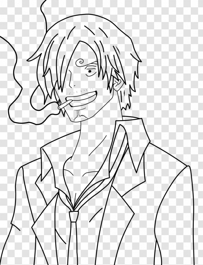 Line Art Vinsmoke Sanji Usopp Drawing One Piece - Frame Transparent PNG