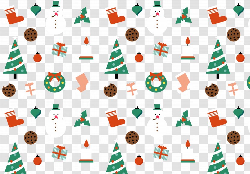 Christmas Ornament Tree Clip Art - Cartoon Pattern Material Transparent PNG