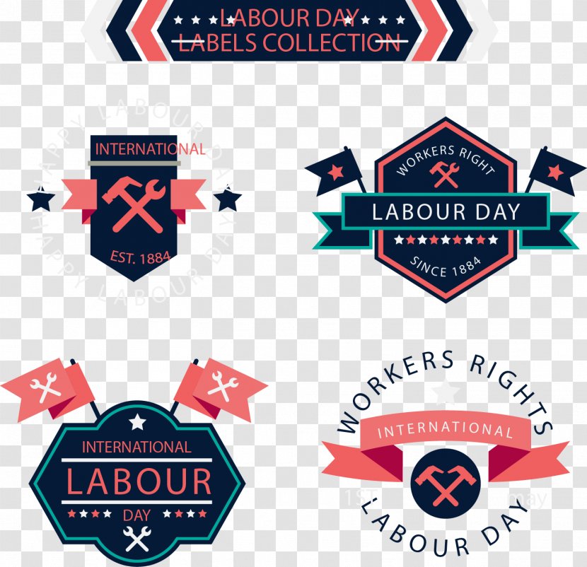 Logo International Workers' Day Laborer May - Vector Flag Transparent PNG