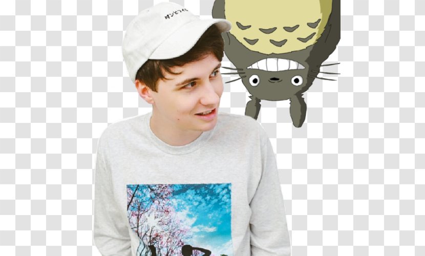 My Neighbor Totoro T-shirt Dan And Phil Howell Clothing - Silhouette - HAIR BALL TOTORO Transparent PNG