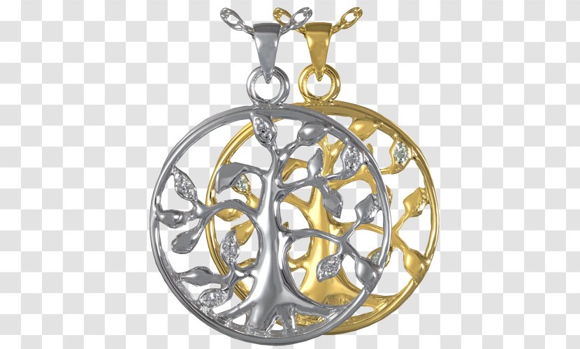 Locket Charms & Pendants Silver Jewellery Tree Of Life - Gold Transparent PNG