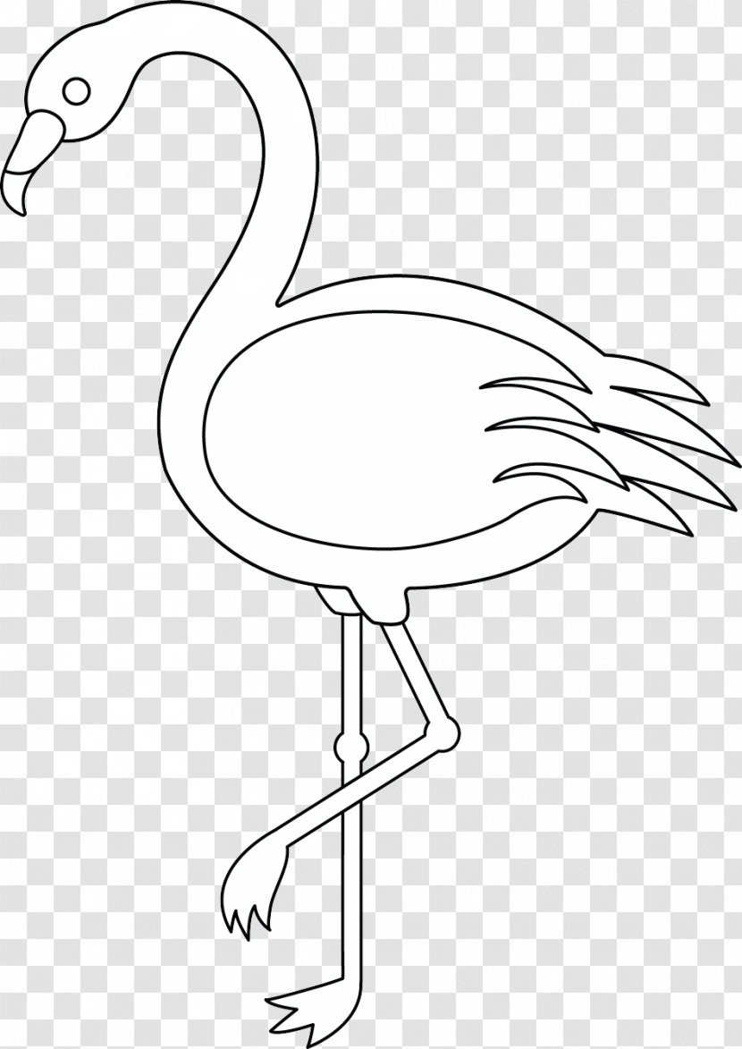 Flamingo Coloring Book Clip Art - Neck Transparent PNG