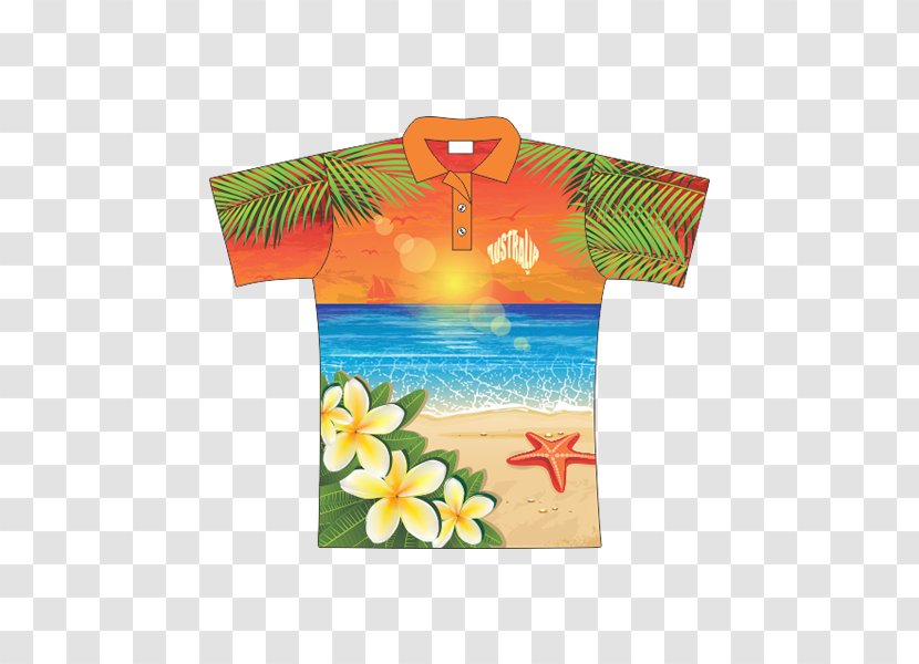 Printed T-shirt Polo Shirt Sportswear - Tropic City Art Printing - Tropical Transparent PNG