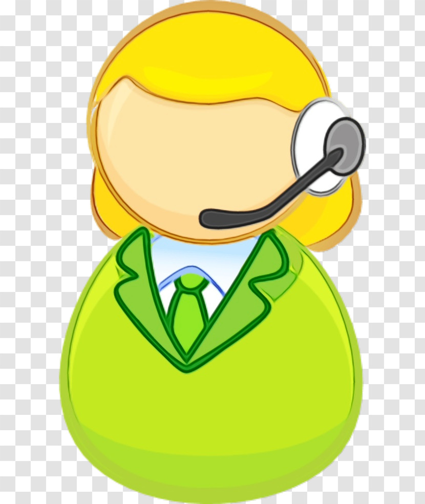 Yellow Green Cartoon Smile Happy Transparent PNG