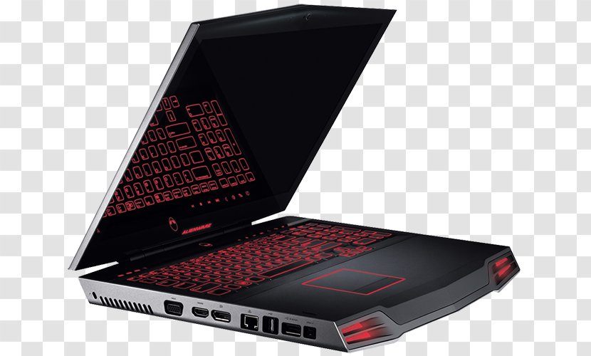 Dell Laptop Intel Alienware SonicWall - Electronic Device - Red Alien Computer Transparent PNG