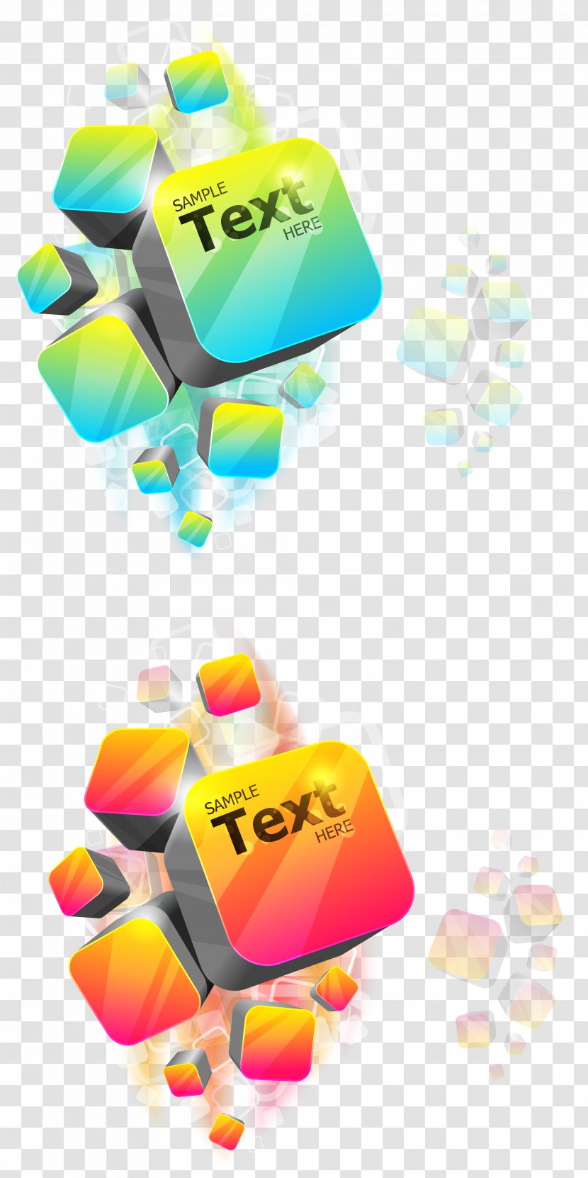 Cube - Yellow - Technology Transparent PNG