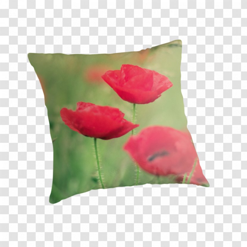 Throw Pillows Cushion Petal - Poppy - Red Transparent PNG