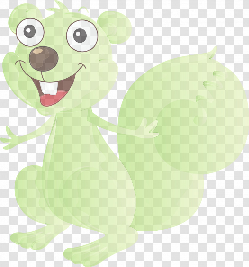 Cartoon Green Squirrel Animation Transparent PNG