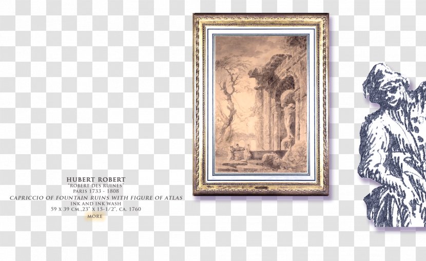 Picture Frames Architectural Drawing 18th Century Architecture - Artist - Ink Wash Painting Transparent PNG
