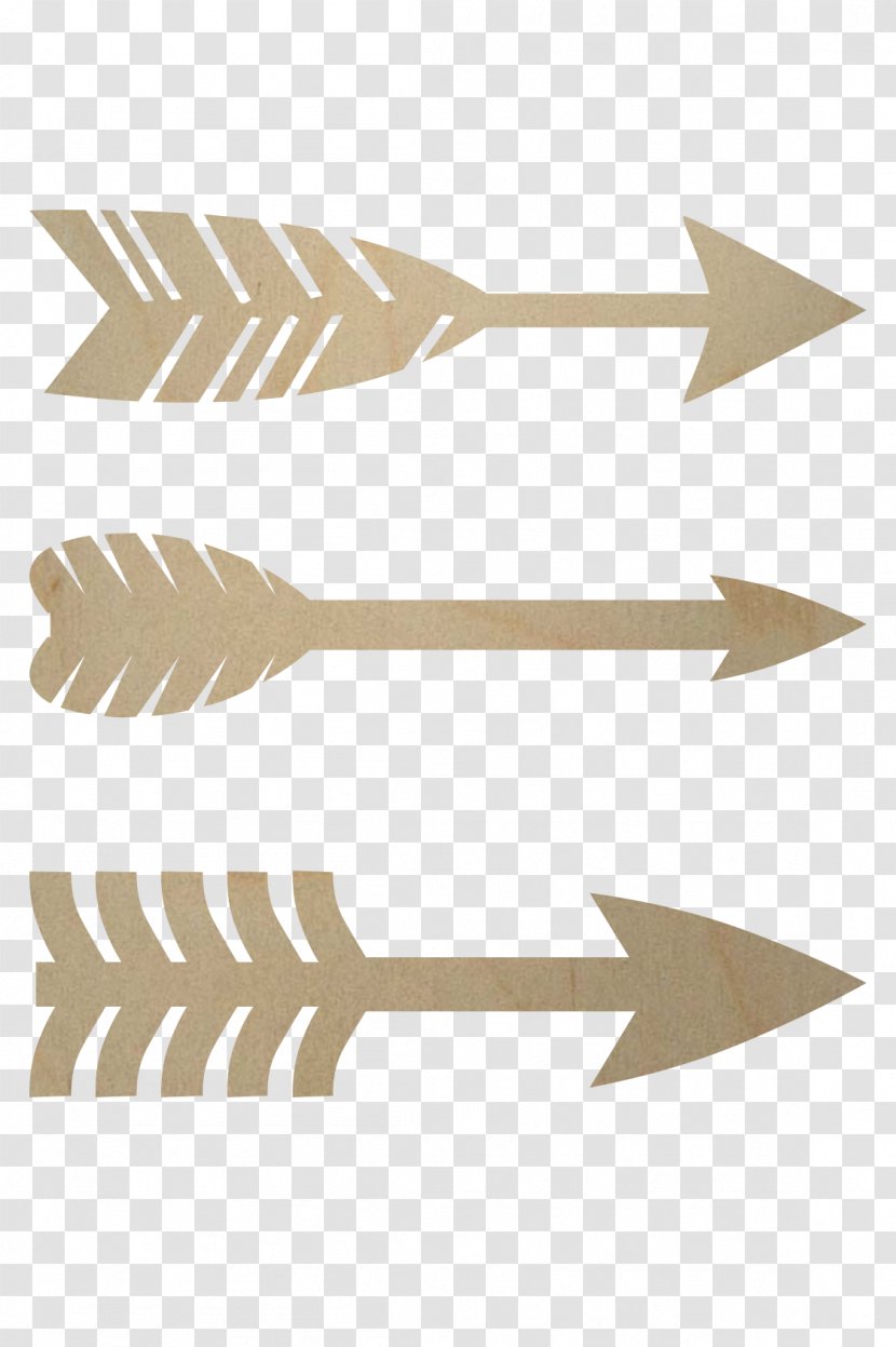 Wooden Arrow Shape Cutting - Weapon - Tribal Transparent PNG