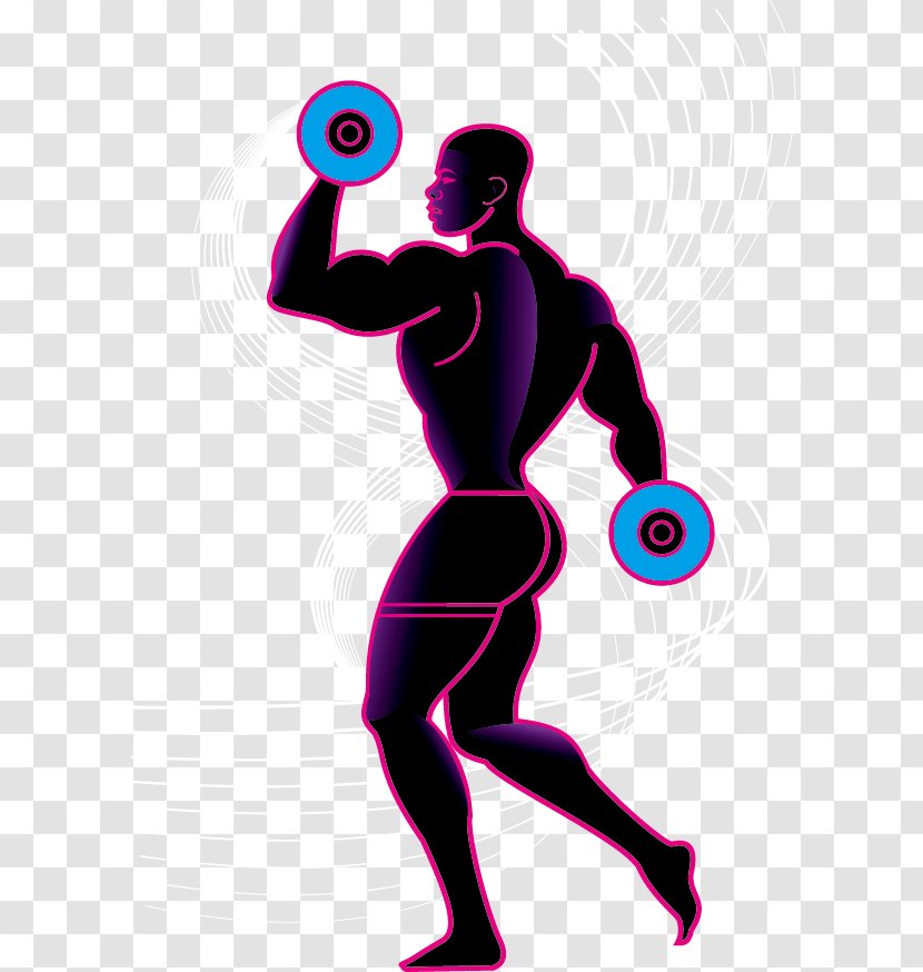 Weight Training Olympic Weightlifting Silhouette Physical Exercise - Heart - Vector Barbell Men Transparent PNG