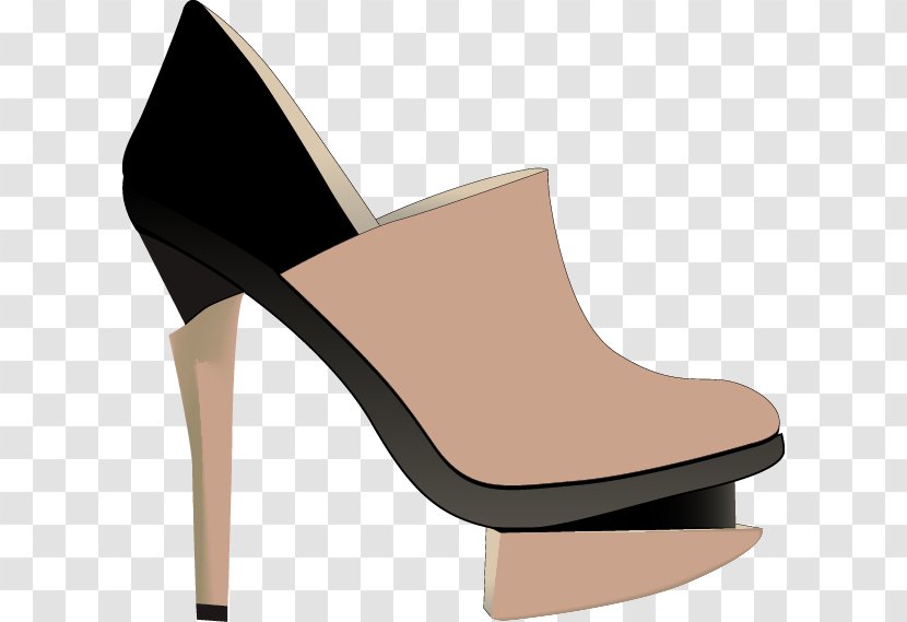 High-heeled Footwear Fashion Shoe - Beige - High Heels Vector Material Transparent PNG