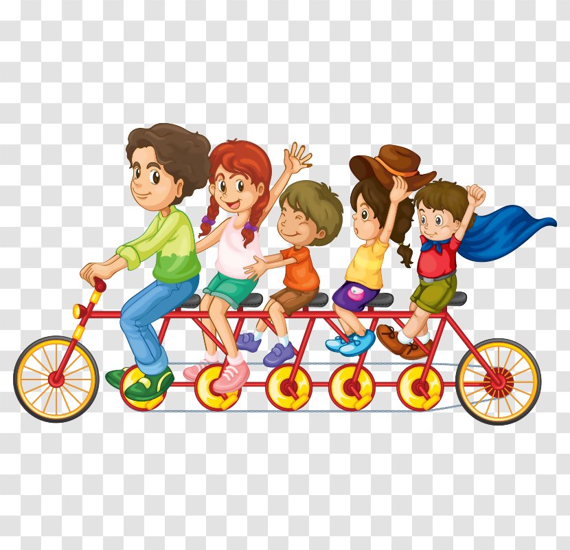 Vector Graphics Stock Illustration Royalty-free Family - Cartoon Cycling Images Transparent PNG