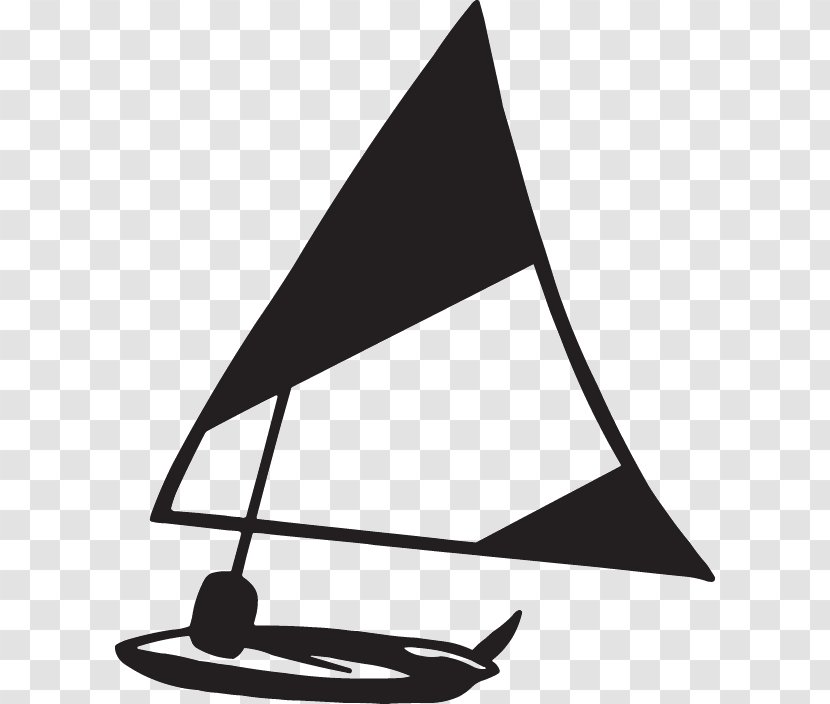 Product Design Triangle Clip Art - Black And White - Spinnaker Sail Decal Transparent PNG