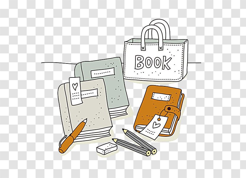 Paper Cartoon Illustration - Pen - Books And Pens Transparent PNG