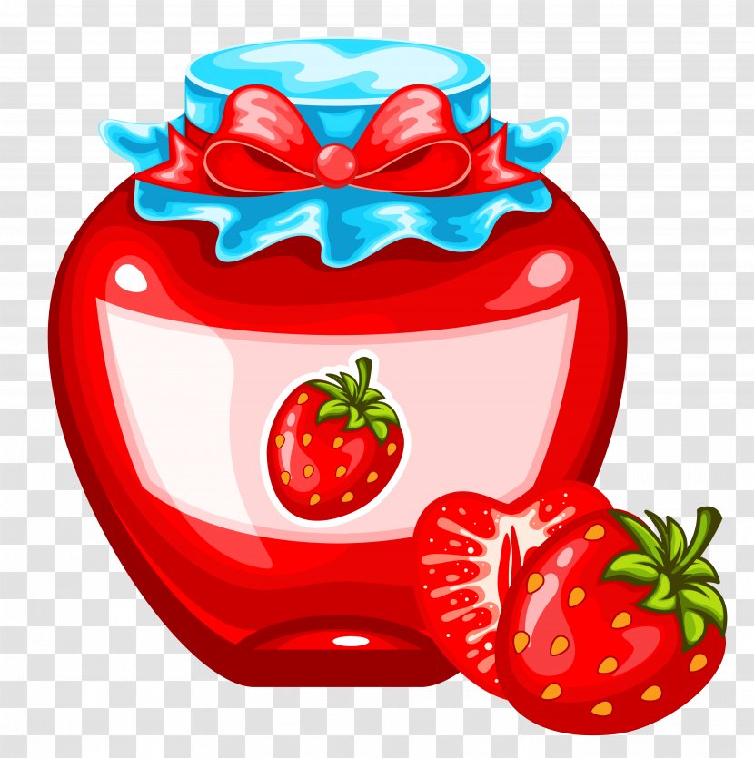 Peanut Butter And Jelly Sandwich Clip Art Jam Toast Breakfast - Strawberries - Bacteria Animada Transparent PNG
