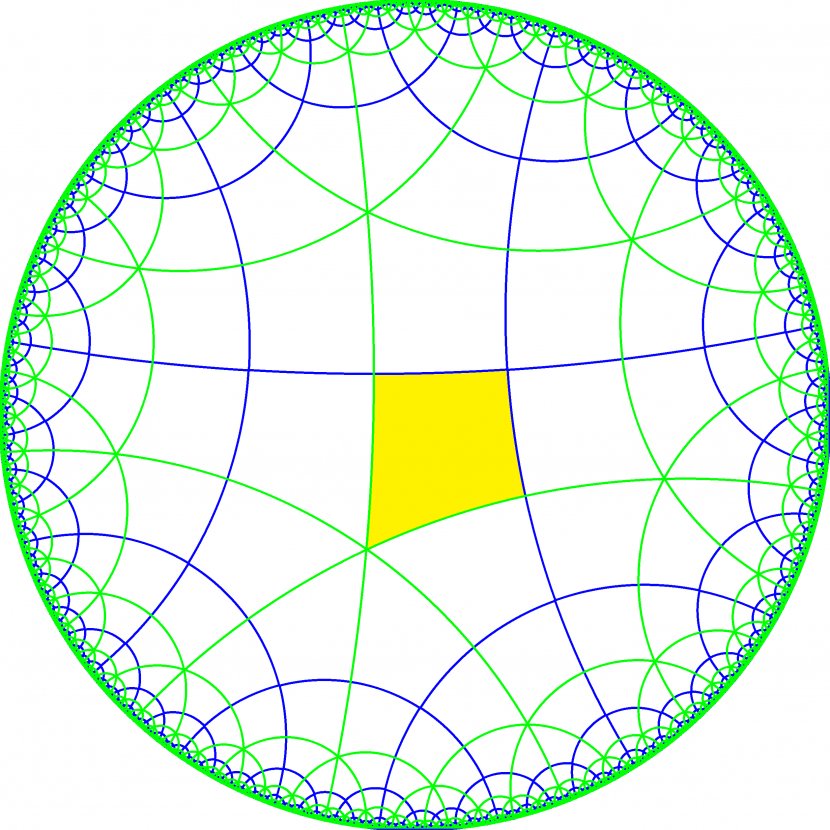 Tessellation Hyperbolic Geometry Plane Circle Angle - Equilateral Triangle - Symmetry Transparent PNG