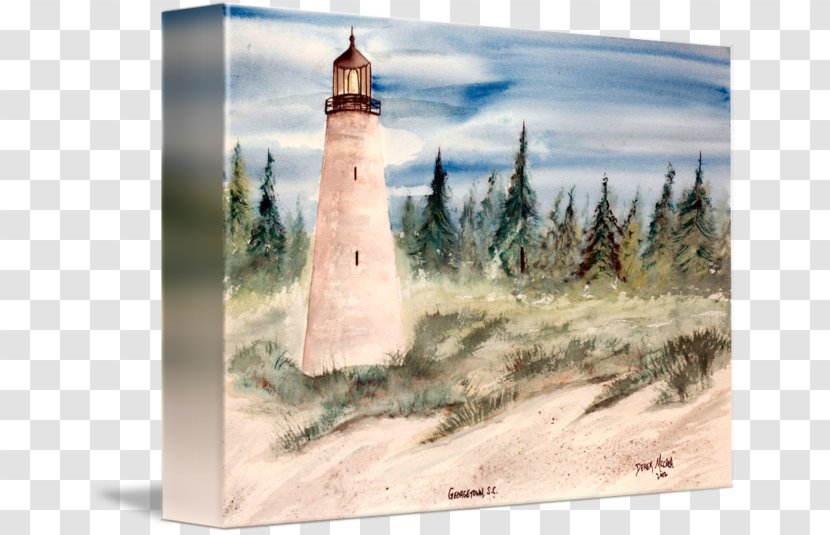 Watercolor Painting Inlet Sky Plc - Lighthouse Transparent PNG