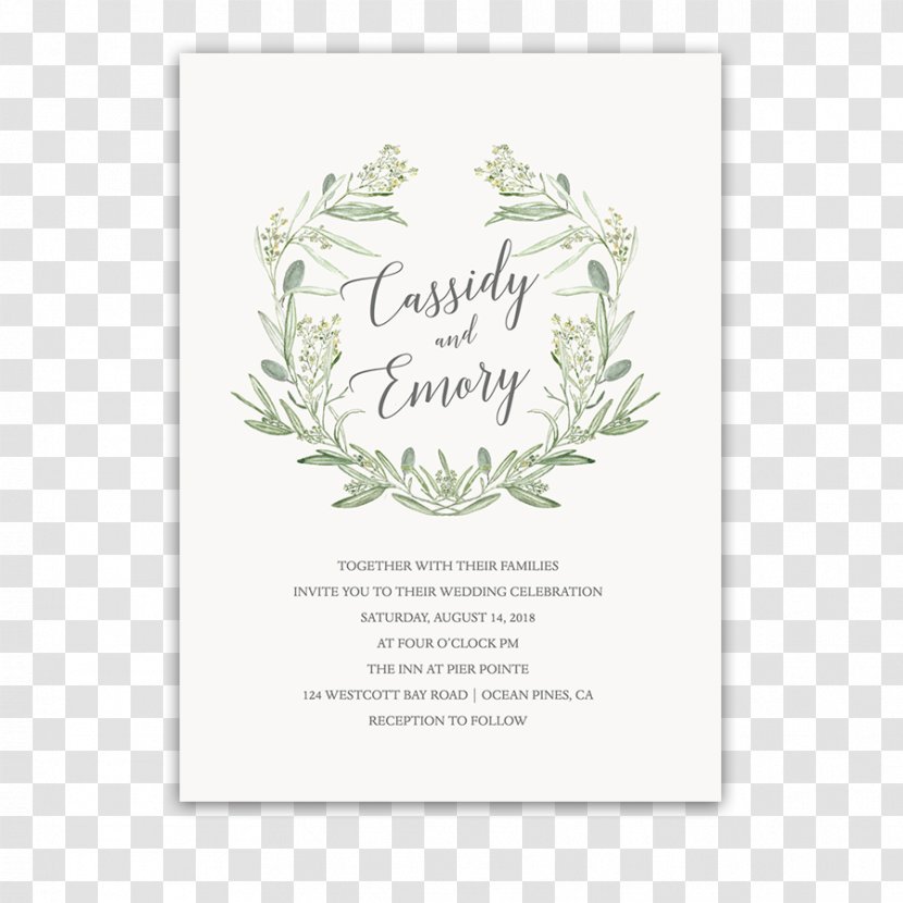 Wedding Invitation Paper Laurel Wreath Transparent PNG