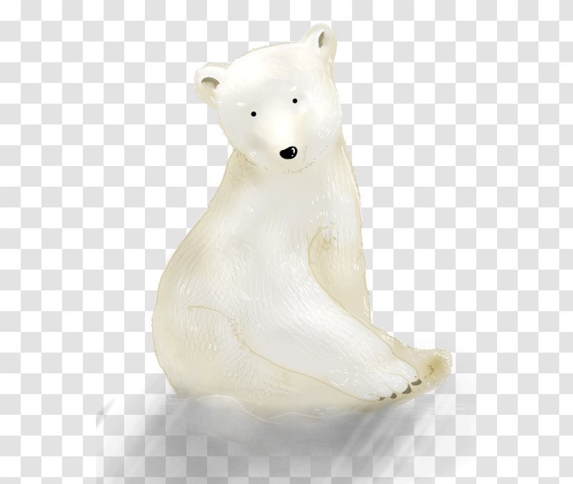 Polar Bear Figurine Snout Terrestrial Animal - Silhouette Transparent PNG