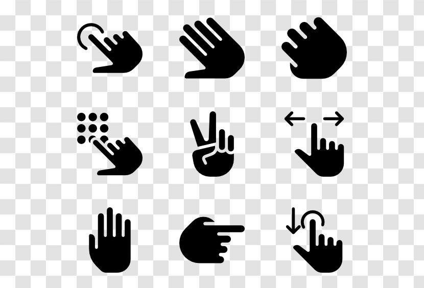 Gesture Finger Hand Clip Art - Silhouette Transparent PNG