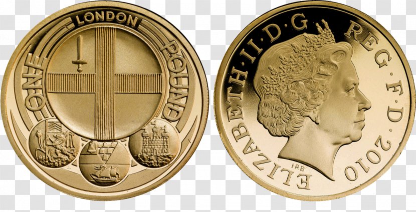 London Coin Money Silver One Pound - Coins Transparent PNG