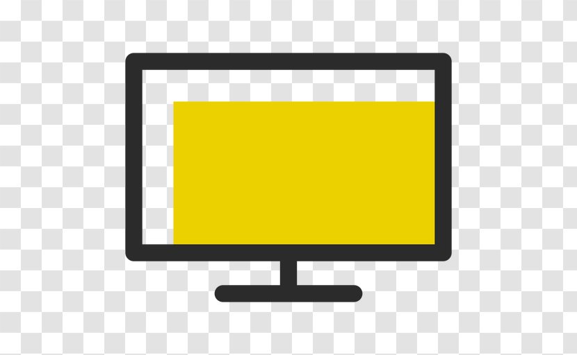 Computer Monitors Liquid-crystal Display - Yellow - Clipart Monitor Transparent PNG