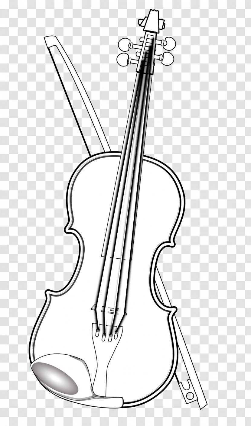 Black And White Drawing Violin Clip Art Transparent PNG