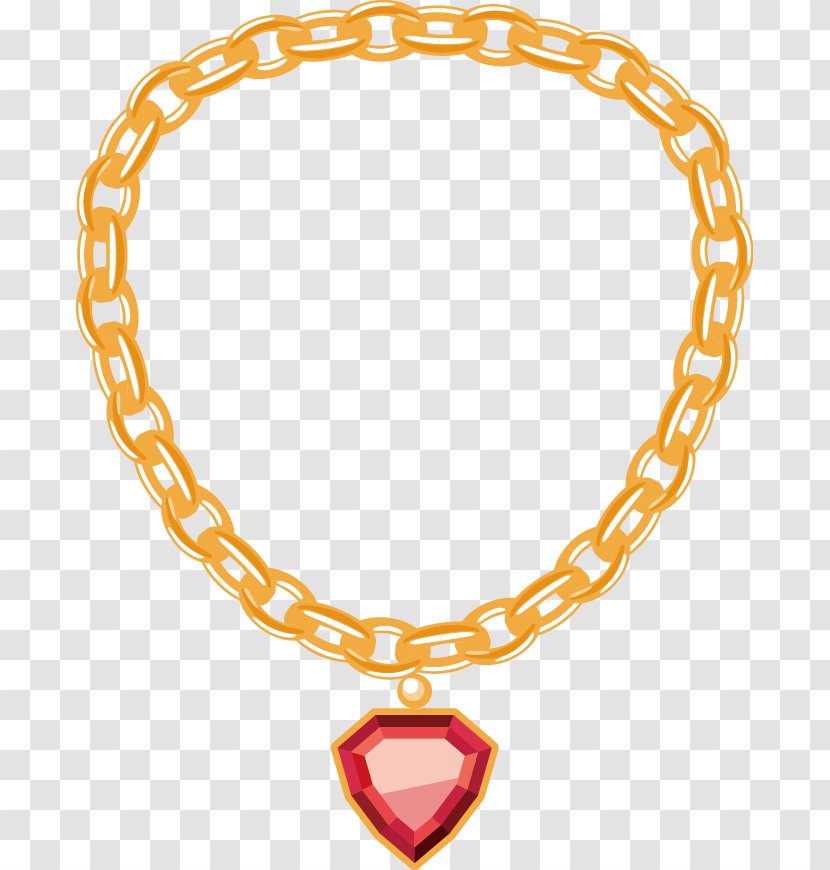 Chain Chanel Bracelet Necklace Red - Jewellery Transparent PNG