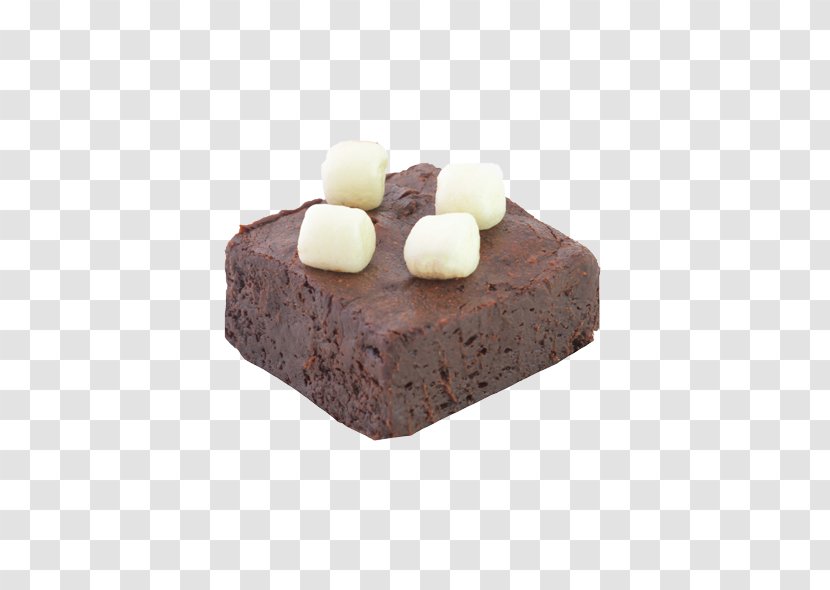 Fudge Chocolate Brownie Cupcake Butter Cake Truffle - Marshmallow Transparent PNG
