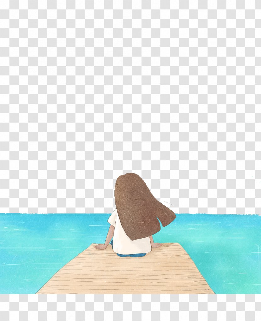 Download Illustration - Aqua - The Lonely Back Of Sea Transparent PNG