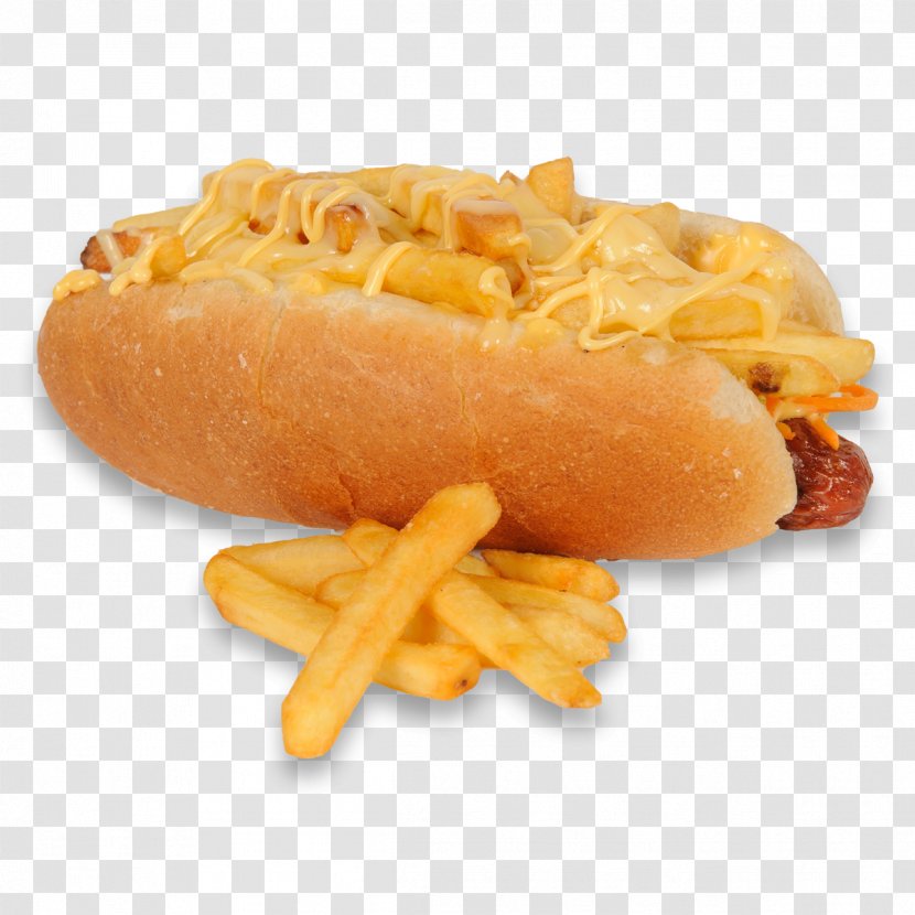 French Fries Chili Dog Hot Barbecue Pizza - Hotdog Transparent PNG