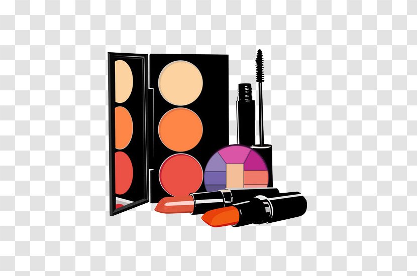 Cosmetics Rouge Lipstick Eye Shadow Clip Art - Beautician - Female Red Makeup Sun Transparent PNG