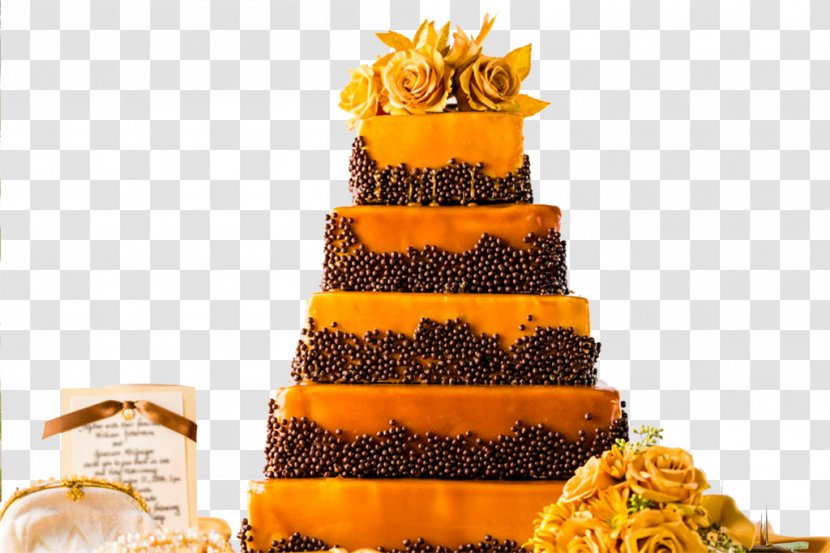 Wedding Cake Torte Reception - Photography - Yellow Celebration Creative Image Transparent PNG