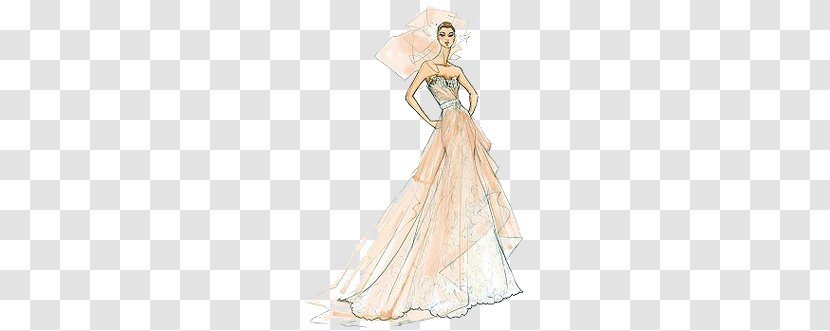 Dress Fashion Illustration Drawing Sketch - Frame - Women Transparent PNG