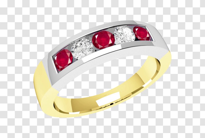 Ruby Wedding Ring Diamond Engagement - Eternity - Rings Transparent PNG