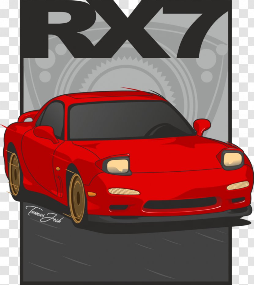 Sports Car Mazda RX-7 Art Motor Corporation Transparent PNG