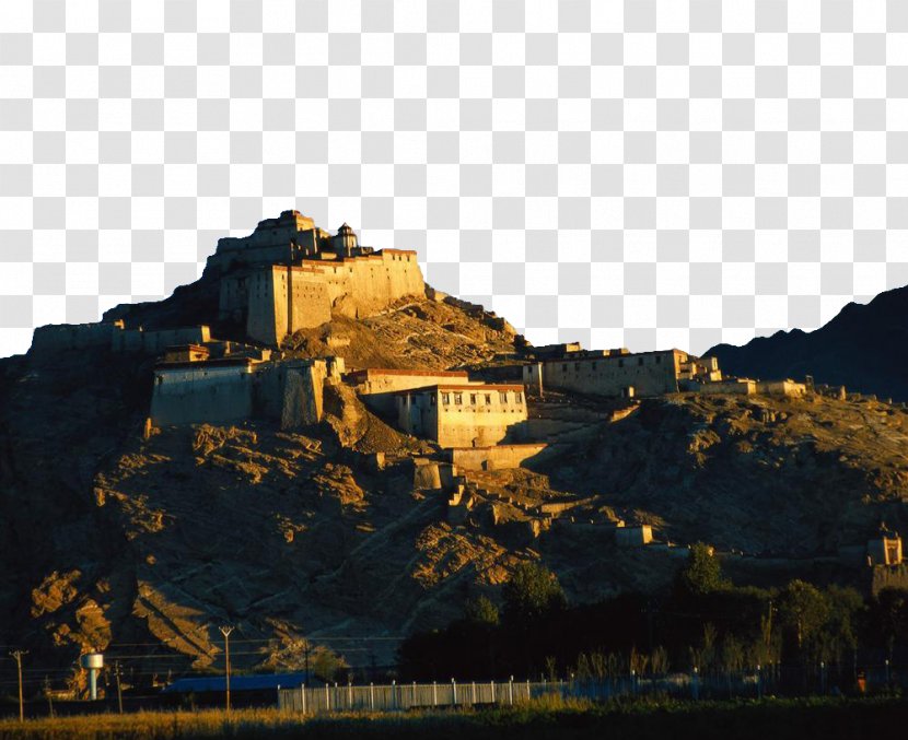 Gyantse County Lhasa Tsaparang Guge - Historic Site - Gyangze Castle Hill Transparent PNG