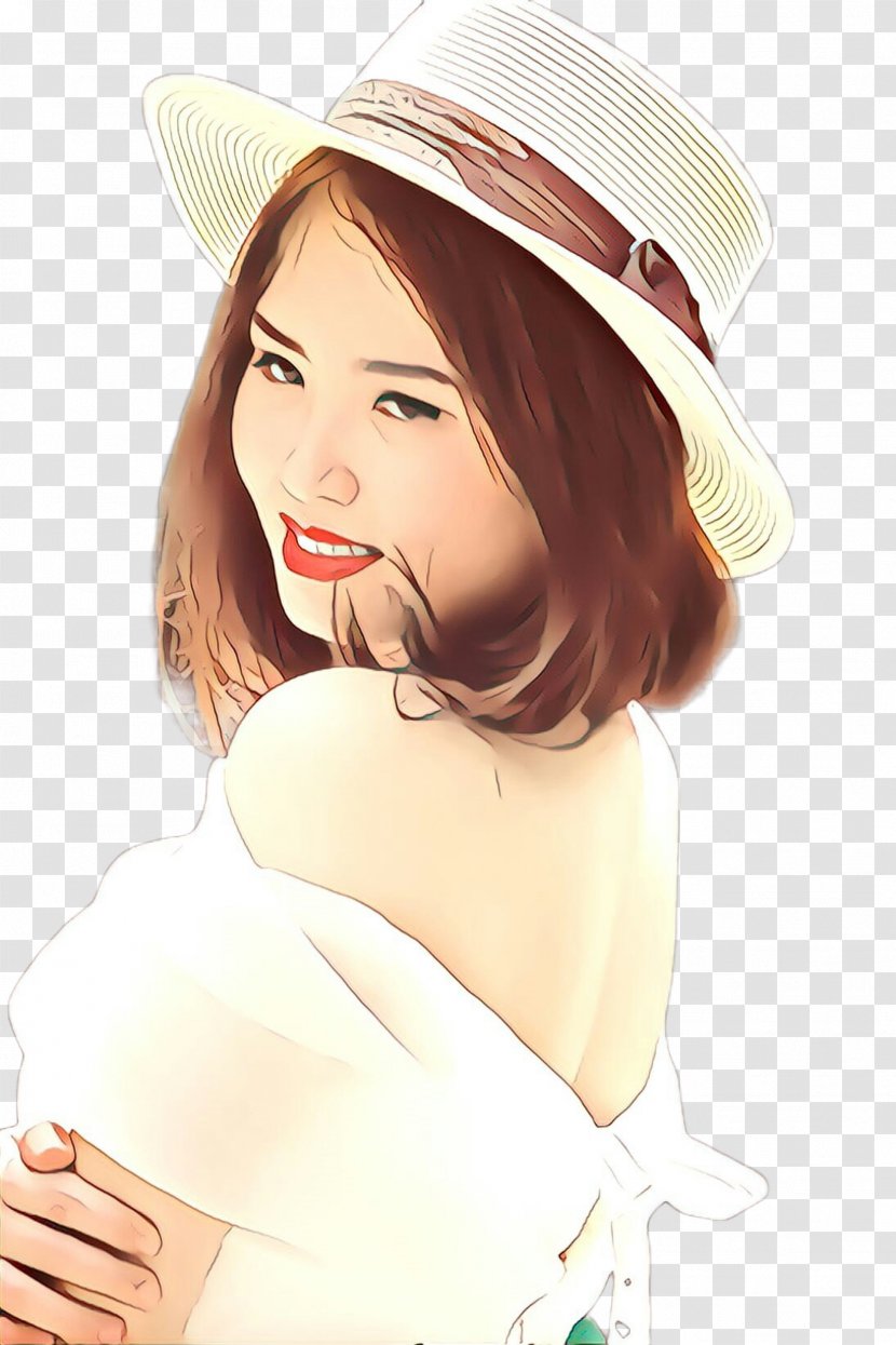 Lip Beauty Skin Chin Hat - Brown Hair Sun Transparent PNG